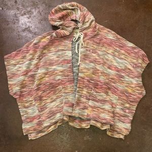Billabong hooded poncho open front